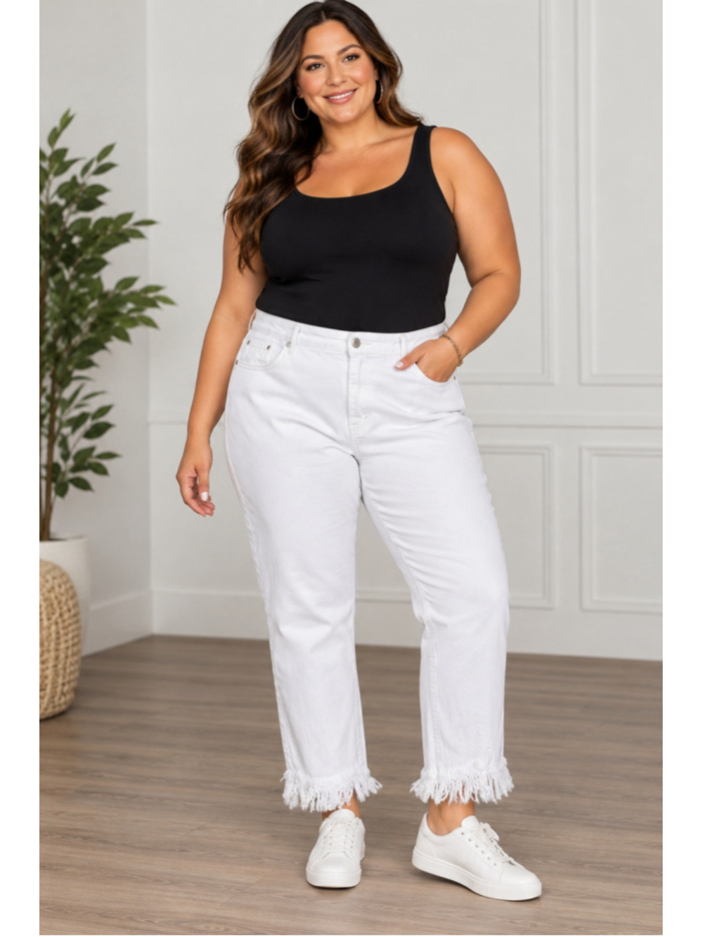Sofia Jeans by Sofia Vergara White Ankle Jeans Women's Plus Size 16
